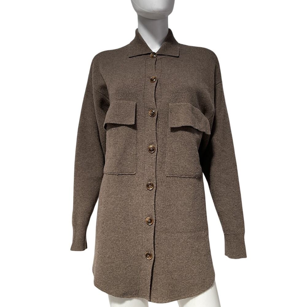 Autumn Cashmere Cozy Brown Cardigan Sweater Size XS - Picture 2 of 5